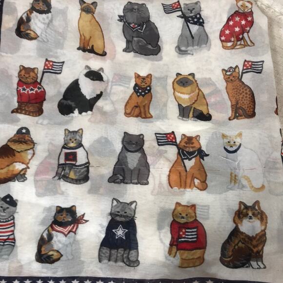 Sheer  Cat Scarf 20” x 20” - Picture 4 of 4